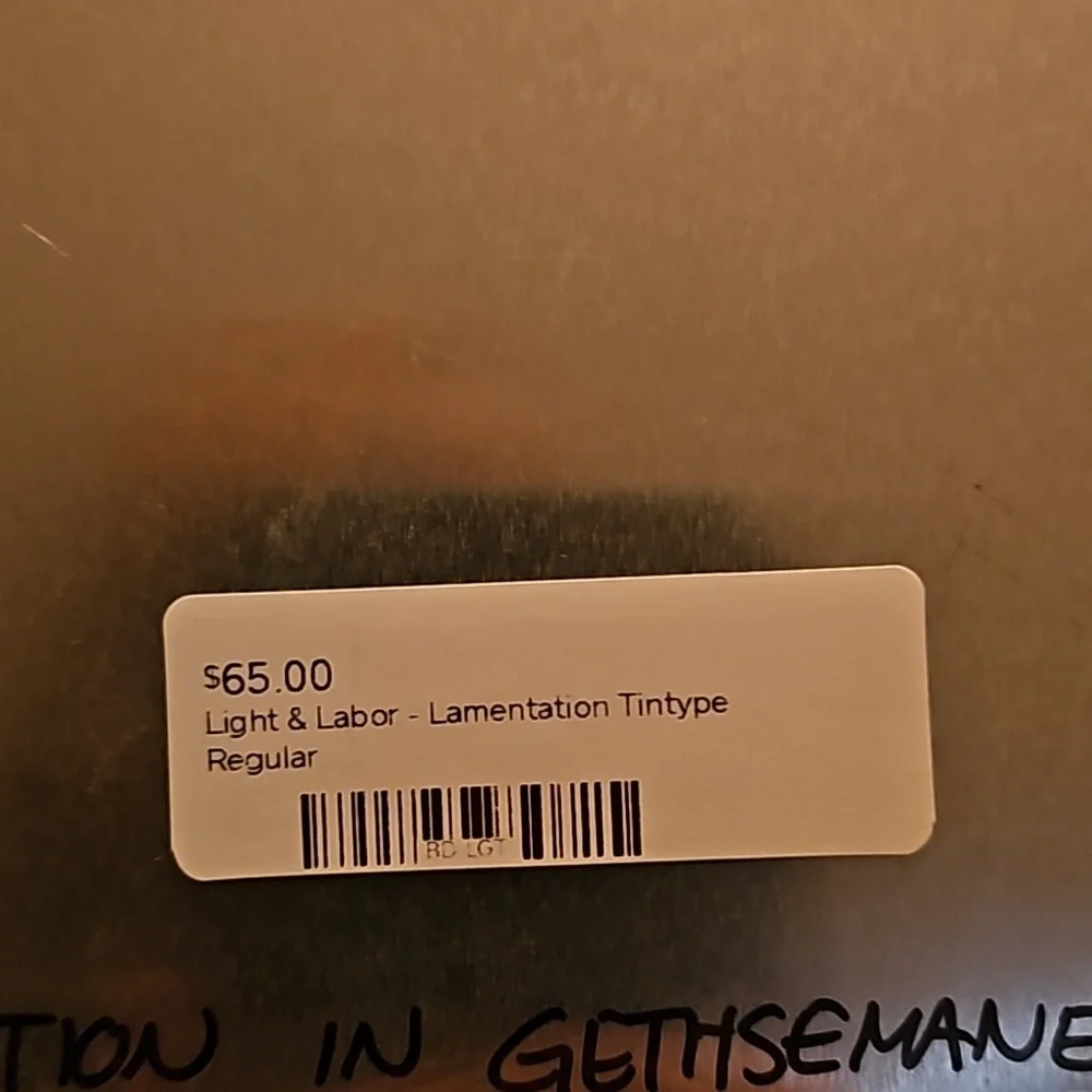 “Lamentation in Gethsemane” Tin 8X10 picture, SIGNED